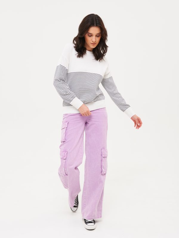 Джемпер жен. JLAB 24-02 off-white - blue