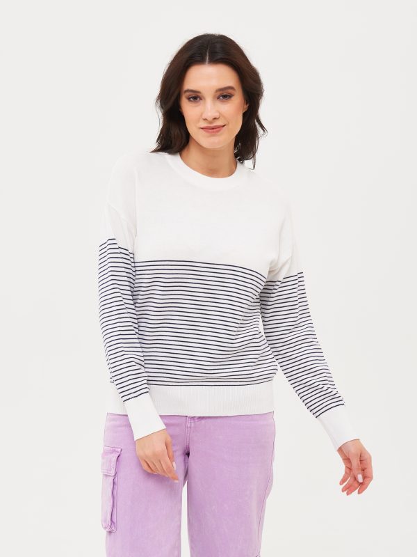 Джемпер жен. JLAB 24-02 off-white - blue