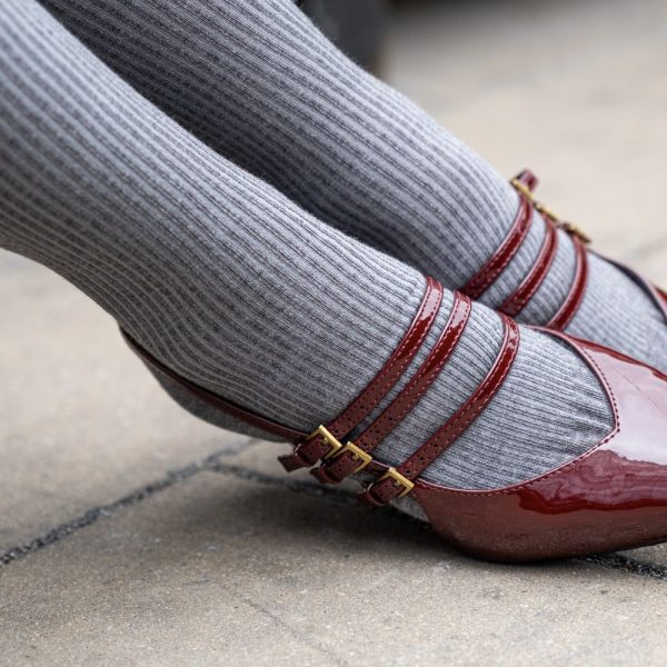 Носки Tezido Lady's Т2524 рубчик серый меланж 36-40
