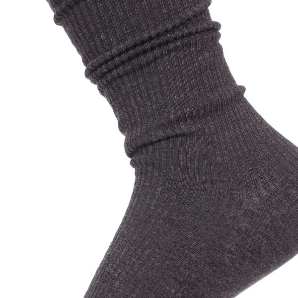 Носки Tezido Lady's Т2523 рубчик темно-серый меланж 36-40
