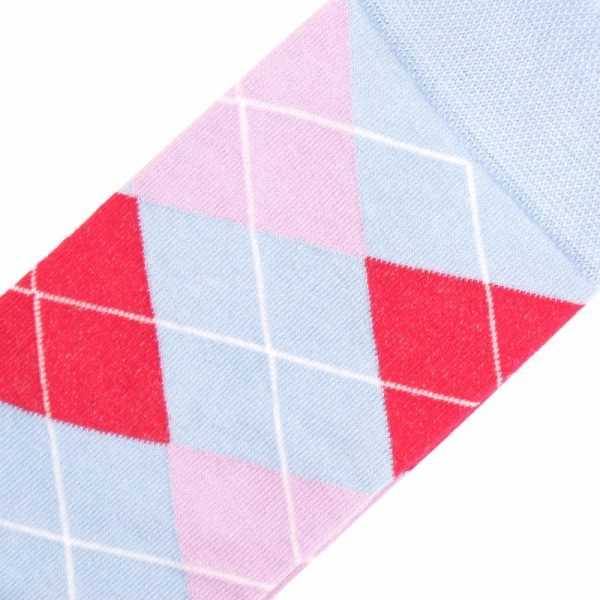 Носки Tezido ромбы Т2510 голубой/малиновый 36-40