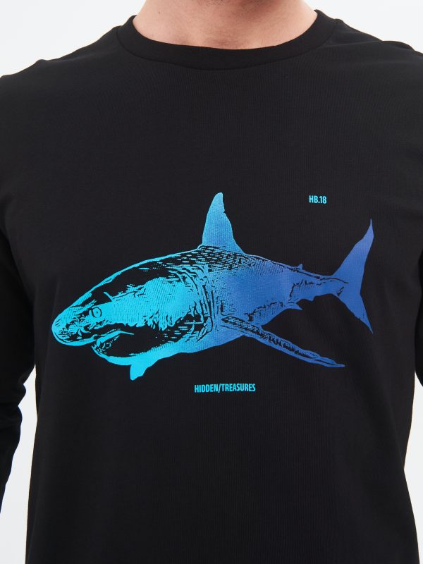 Футболка муж. дл. рук. HIDDENBRAND MTL-1R-shark S1