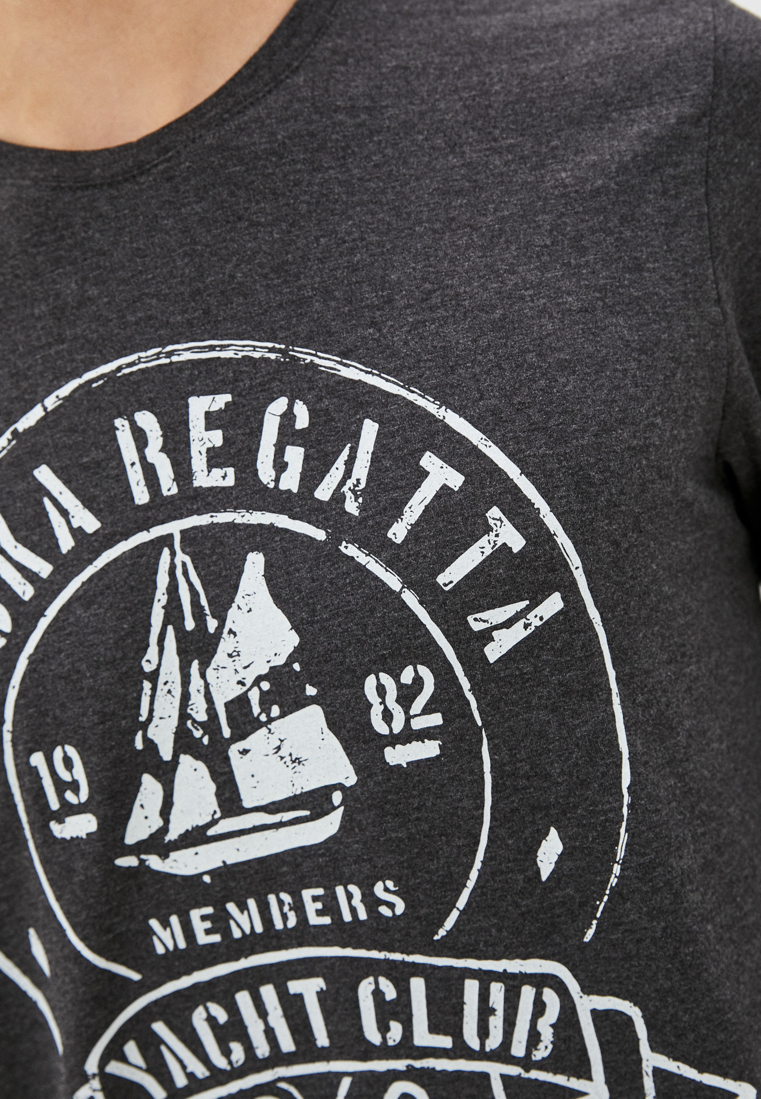 Футболка муж. дл. рук. JLAB RL-1-107 d.grey melange