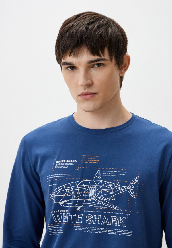 Футболка муж. дл. рук. JLAB RL1-407 k.indigo