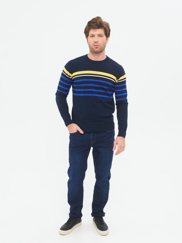 Джемпер муж. JLAB FS12055 d.blue-blue