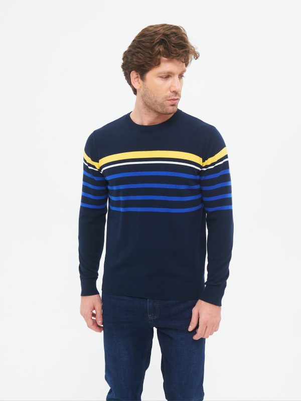 Джемпер муж. JLAB FS12055 d.blue-blue
