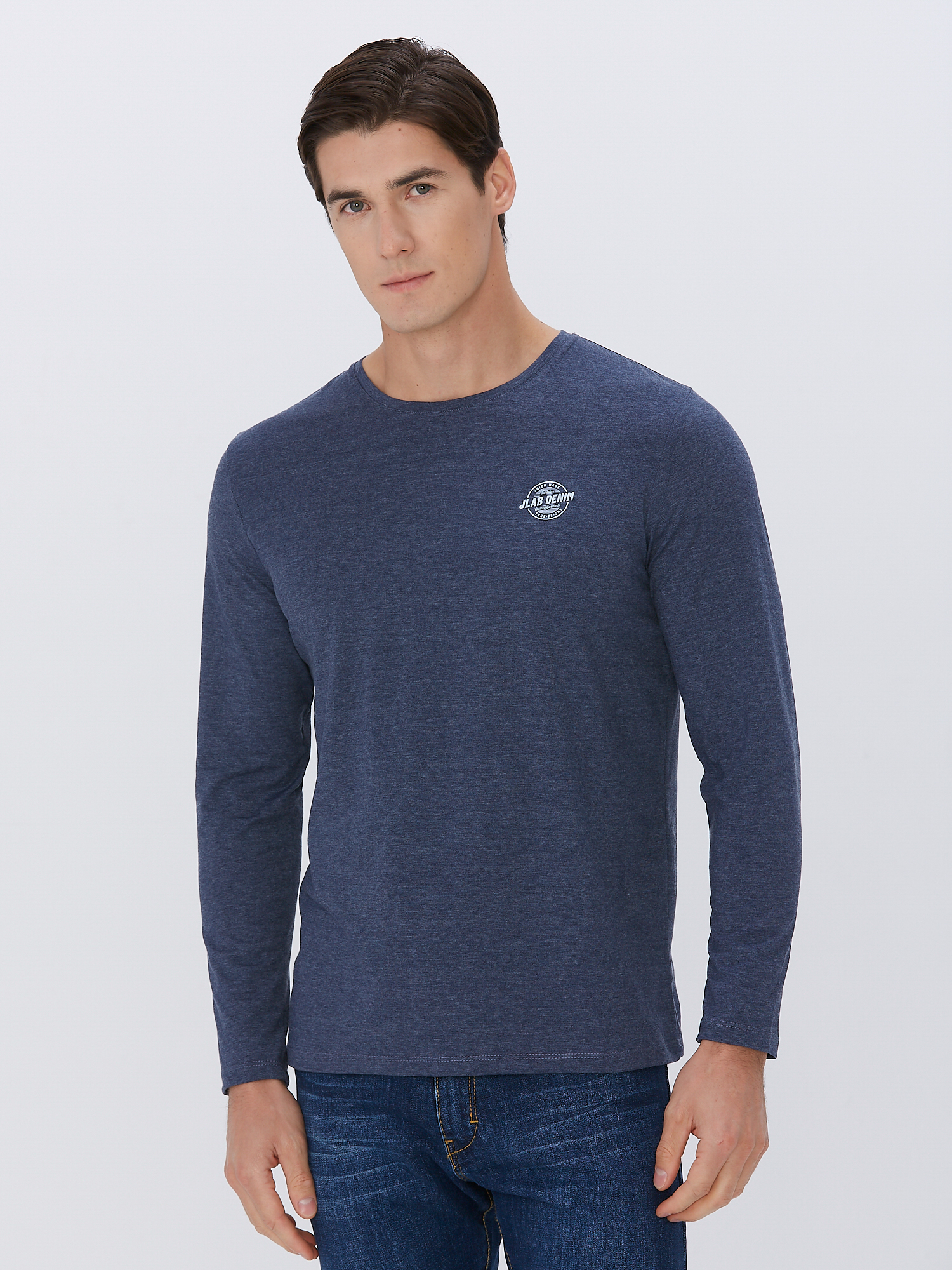 Футболка муж. дл. рук. JLAB RL-1-56 indigo melange
