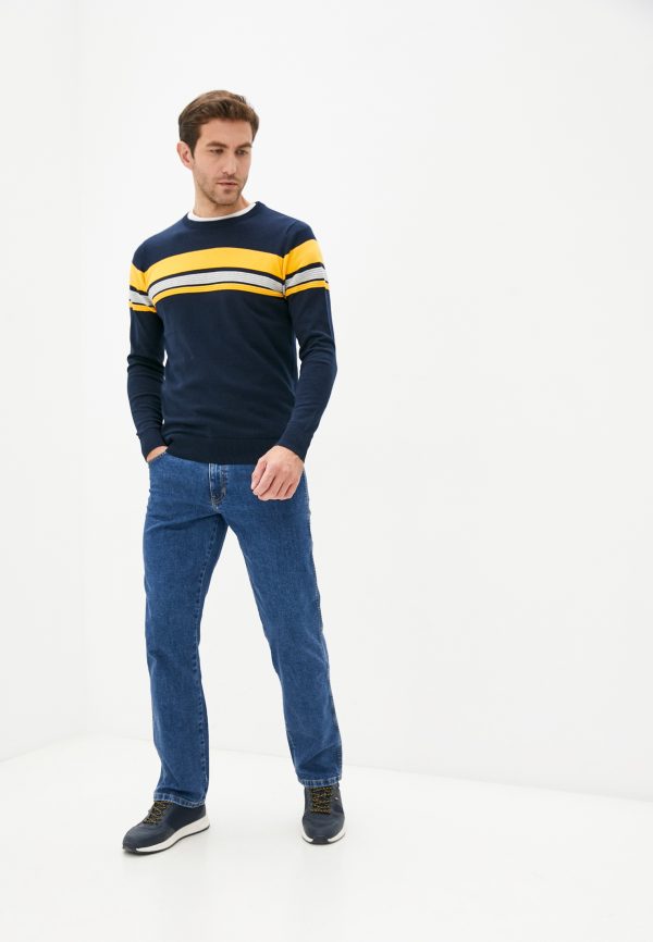 Джемпер муж. JLAB FS12051 navy-yellow