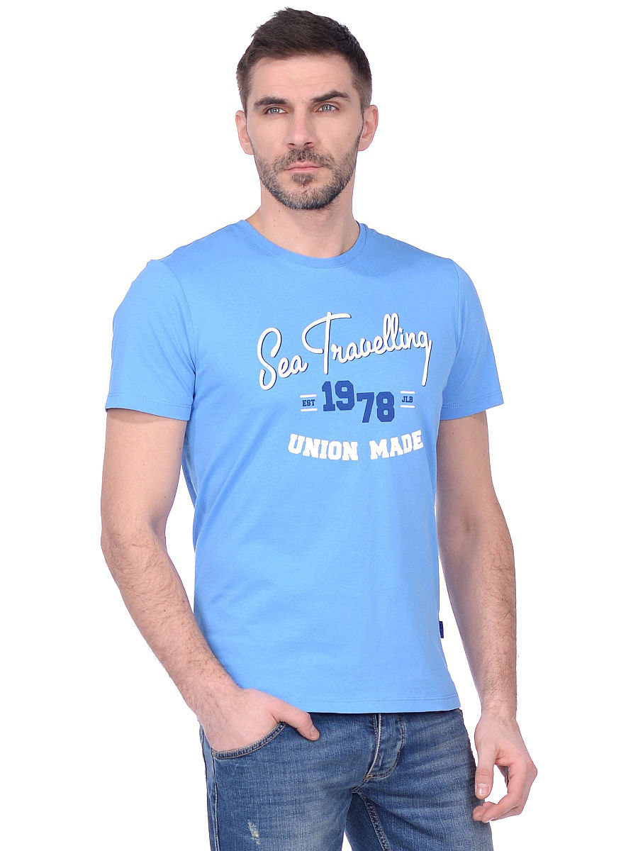 Футболка мужская JLAB R-1-8 l.blue