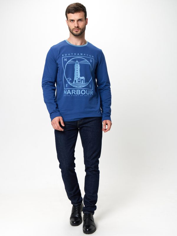 Футболка муж. дл. рук. JLAB RL1-447 k.indigo сombo