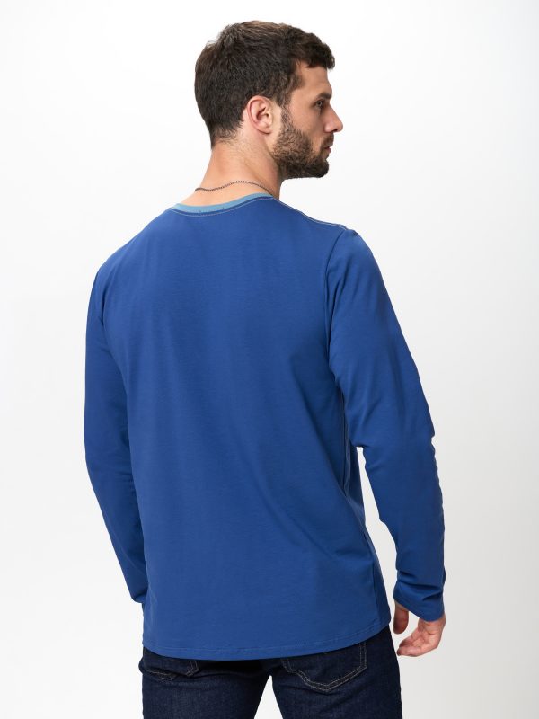 Футболка муж. дл. рук. JLAB RL1-447 k.indigo сombo