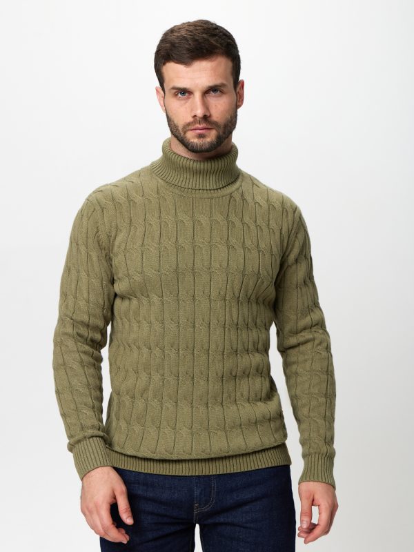 Джемпер муж. JLAB TC2288 olive melange
