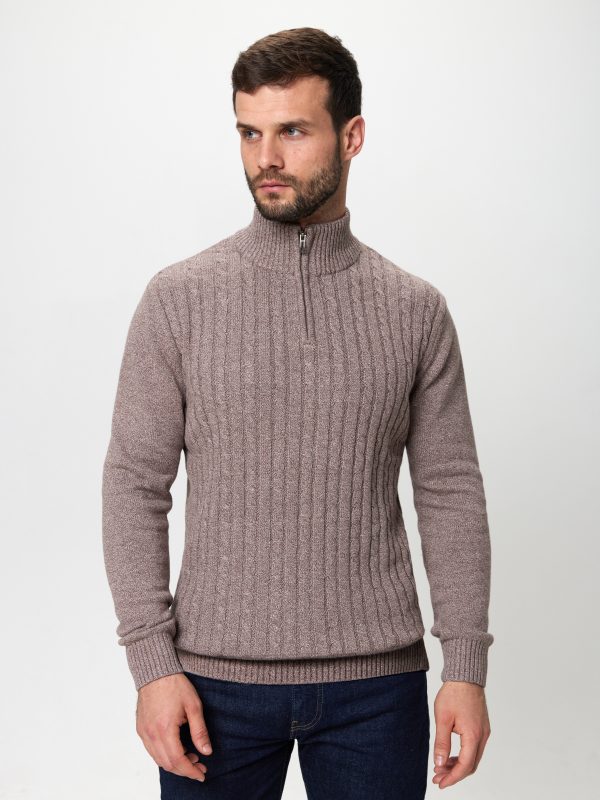 Джемпер муж. JLAB TC2291 brown melange